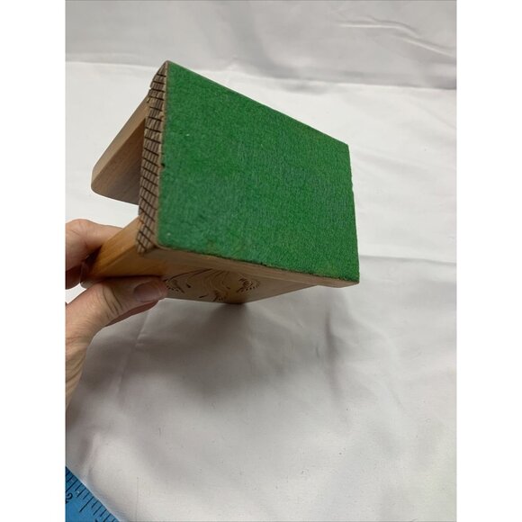 Vintage Wooden Napkin Holder Carved Wheat Design Office Letter Desk Organizer - Picture 5 of 7